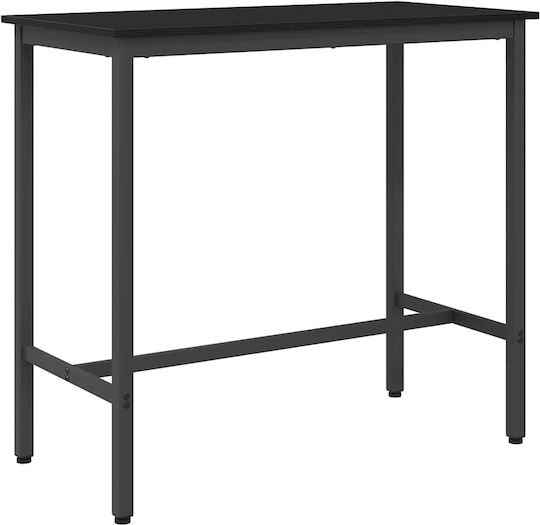Tisch Bar Holz mit Metallgestell Black Beech, Black 100x50x90.5cm