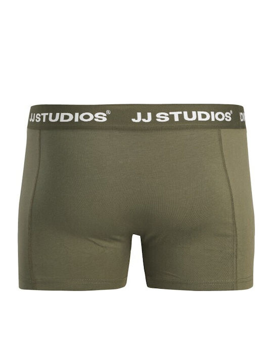 Herren Boxershorts Navy Blazer, Dusty Olive, Black 3Packung