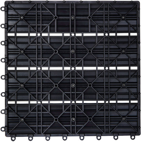 Bakaji Terrassendiele für Gartenboden aus WPC 30x30cm 11Stück