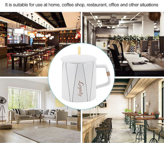 Mug Ceramic with Lid Brown 320ml