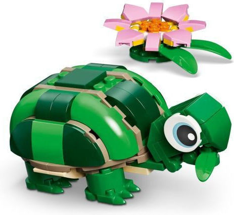 LEGO Creator 3-in-1 Turtle with a Water Lily Flower for Ages 7+ 124 Pieces