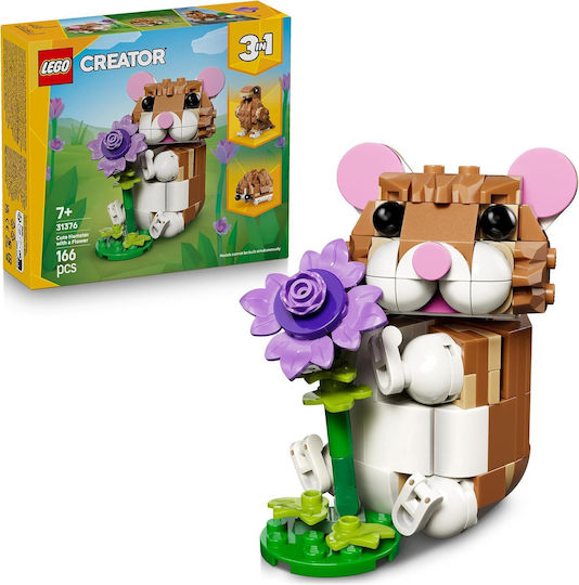 LEGO Creator 3-in-1 Сладко Хамстерче с Цвете за 7+ Години 166 Бройки