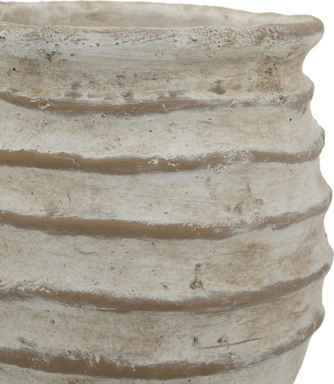 Artekko Διακοσμητικό Βάζο Τσιμεντένιο Μπεζ Φ18xΥ23cm