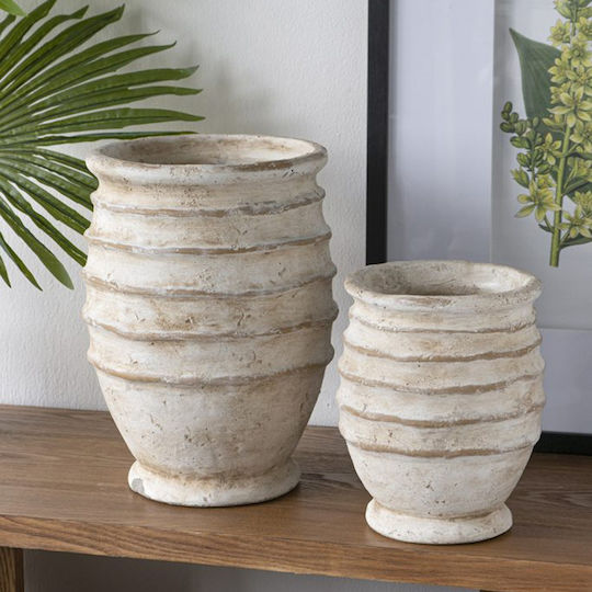 Artekko Decorative Vase Beige 24x24x33cm