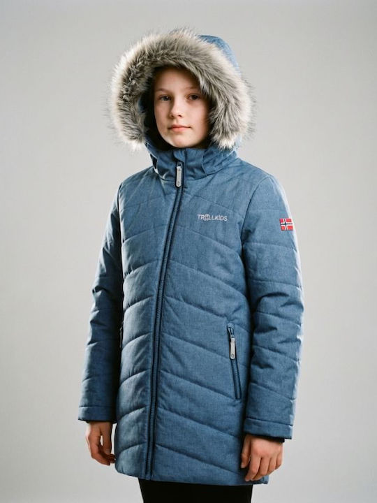 Wasserdicht Kinder Freizeitjacke Winddicht mit Kapuze Blau
