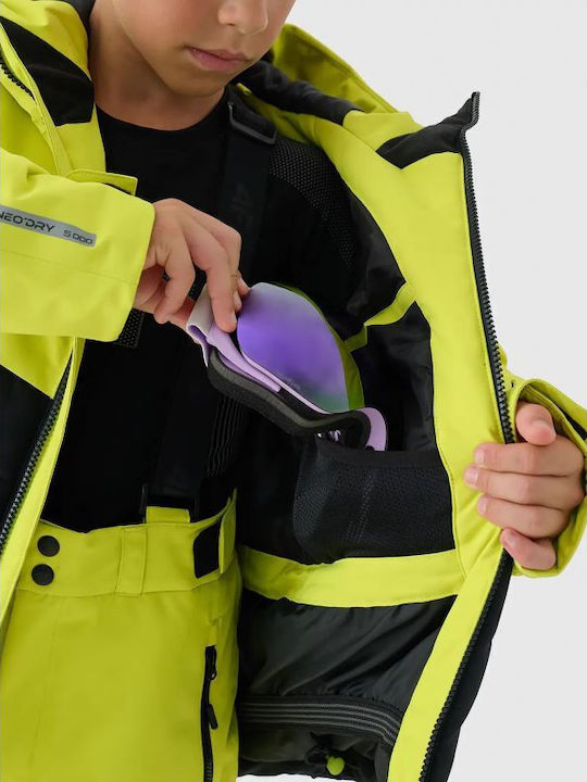 Παιδικό Casual Μπουφάν Κοντό με Κουκούλα Πράσινο