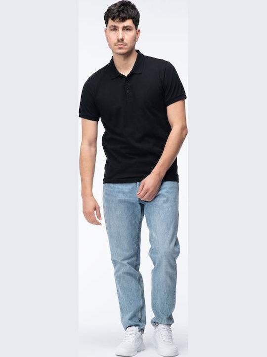 Polo Bluza Tricou Cu Mânecă Scurtă Neagră