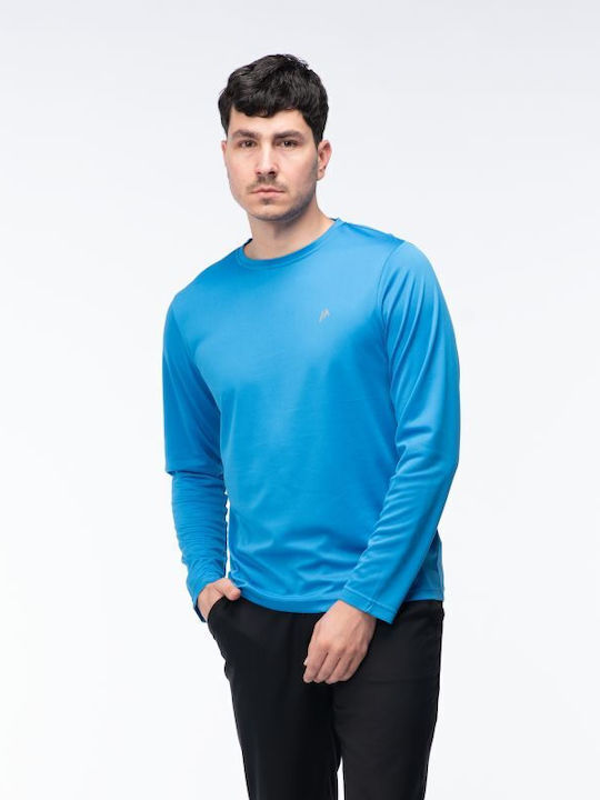 Sportliches Kurzarm T-Shirt Blau