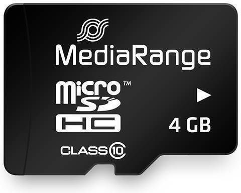 MediaRange microSDHC 4GB Class 10 High Speed 15MB/s με αντάπτορα