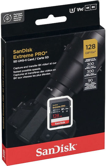 Sandisk Extreme Pro Sdxc Memory Card 128gb 300mb/s V90