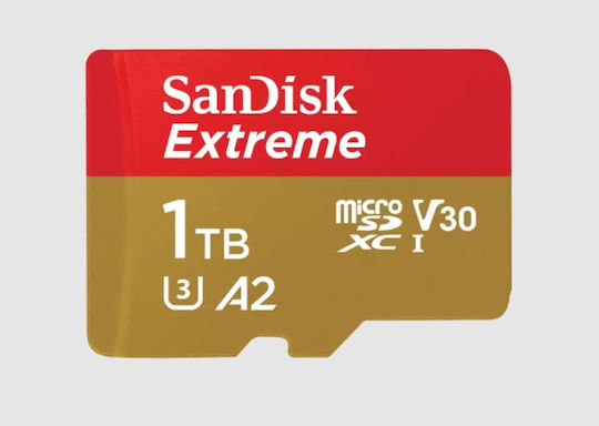 Sandisk Extreme microSDXC 1TB U3 V30 A2 UHS-I 190MB/s с адаптер