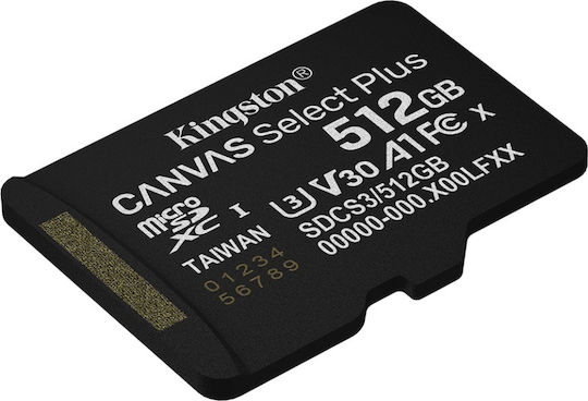 Kingston Canvas Select Plus microSDXC 512GB U3 V30 A1 UHS-I 100MB/s