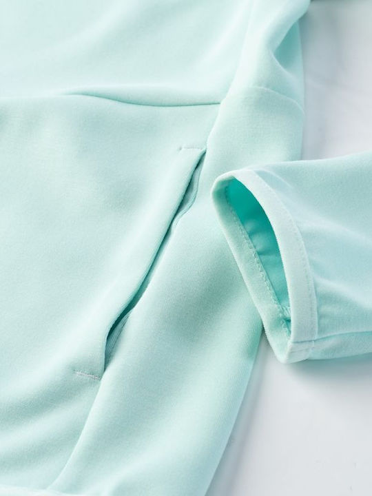Women's Sweatshirt Jacket Turquoise