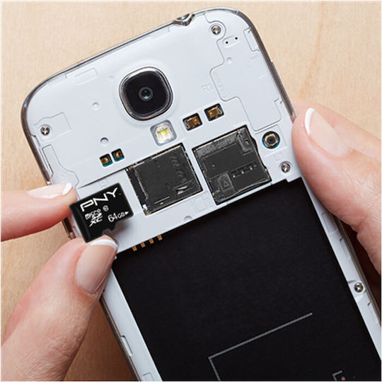 PNY microSDXC 64GB U1 UHS-I 100MB/s with Adapter