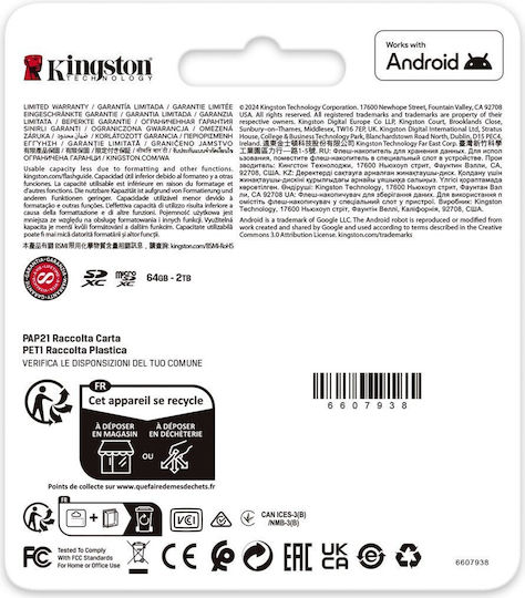 Kingston Canvas Go Plus SDXC 64GB U3 V30 UHS-I