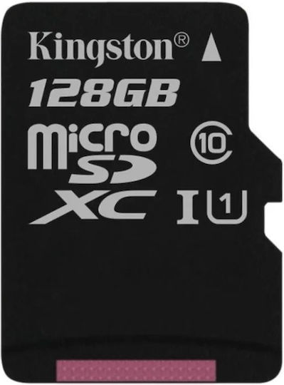 Kingston Canvas Select microSDXC 128GB U1 UHS-I 45MB/s με αντάπτορα