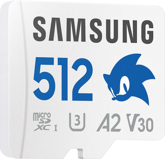 Samsung Pro Plus microSDXC 512GB U3 V30 A2 UHS-I 180MB/s με αντάπτορα