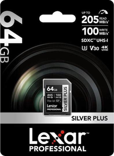 Lexar Professional SDXC 64GB U3 V30 UHS-I 205MB/s