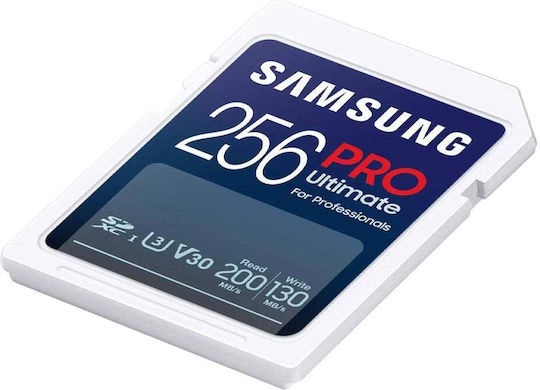 Samsung Pro Ultimate SDXC 256GB U3 UHS-I 130MB/s με USB Reader