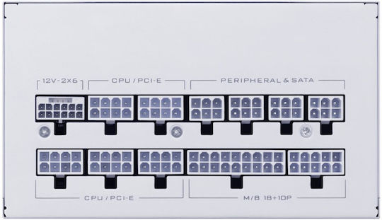 Lian Li 1000W White Computer Power Supply Full Modular 80 Plus Platinum (G9P.SX1000P.W000.EU)