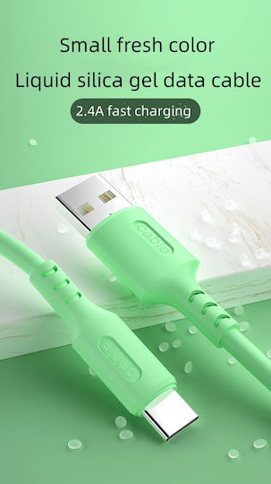 USB 2.0 Cable USB-C male - USB-A Πράσινο 1m 100315