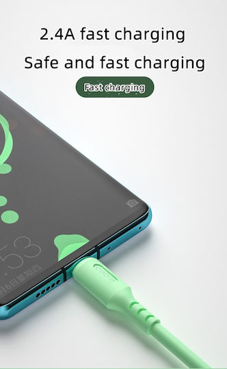USB 2.0 Cable USB-C male - USB-A Ροζ 1m 100311