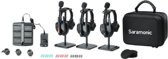 Soluție Completă Interfon Witalk9 Wt3s6xbat 3 Persoane Full-Duplex 1.9ghz Single-Ear Negru