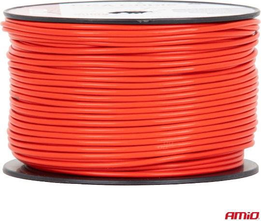 Single-core Red Cable Approx 1x1mm2 100m 5a 12/230v Amio-04451