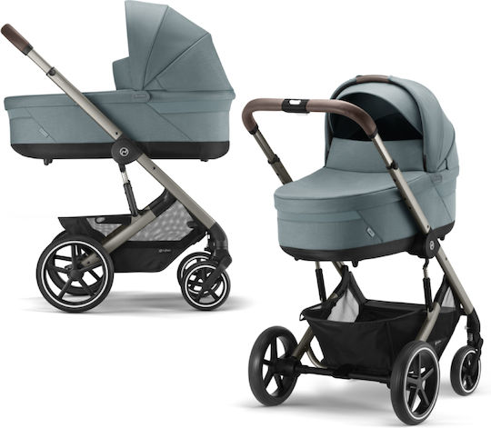 Cybex Balios S LUX Reglabil 2 în 1 Cărucior pentru copii Potrivit pentru Nou-născut Albastru furtunos 11.7kg