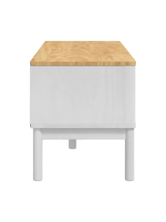 Mobilier de Intrare cu Bancă Alb 115x40x45cm