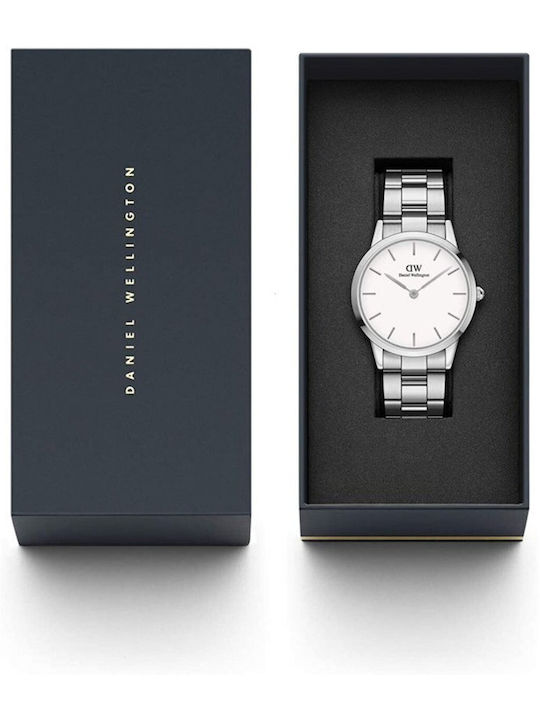 Daniel Wellington Ceas Bărbați Baterie Cu Brățară Din Metal Argintie