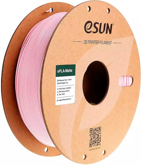 Esun ePLA-Matte 3D Printer Filament 1.75mm Peach Pink 1kg