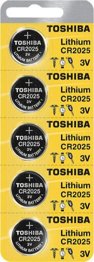 Toshiba Batterien Lithium für Uhren CR2025 3V 5Stück