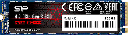 Silicon Power P34A80 SSD 256GB τύπου M.2 με σύνδεση PCI Express 3.0 SP256GBP34A80M28