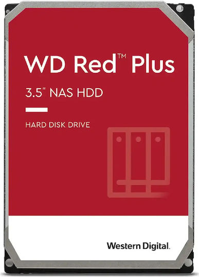 Western Digital Red Plus 4TB HDD Hard Drive 3.5" SATA III 5400rpm with 128MB Cache for NAS / Server WD40EFZZ