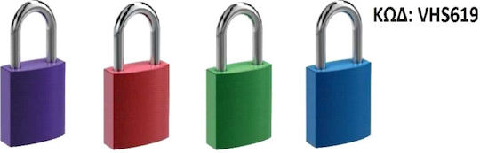 Aluminum Padlock Brass with Key 40mm Red 1pcs