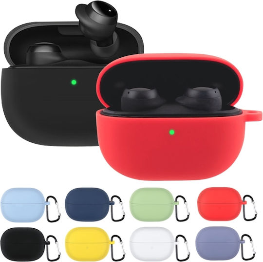 Case Silicone with Hook in Red color for Redmi Buds 3 Lite