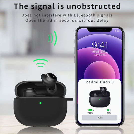 Husă cu cârlig în culoarea Gri pentru Redmi Buds 3 Lite
