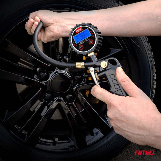 AMiO Digital Air Pressure Gauge with Tyre Inflator Pistol 17bar 04466