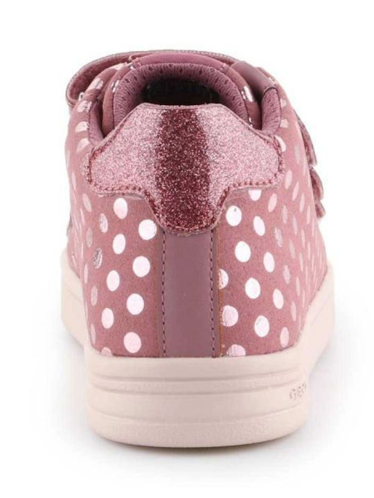 J Djrock Kids Sneakers High Anatomic with Scratch Pink