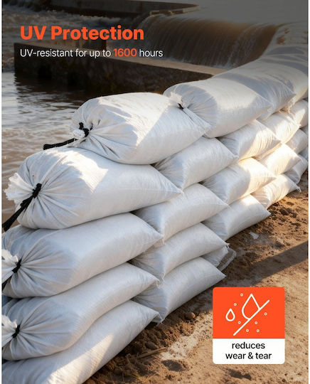 Vevor Trash Bags Reinforced by the Kilo for Rubble 66x40cm 200pcs Beige