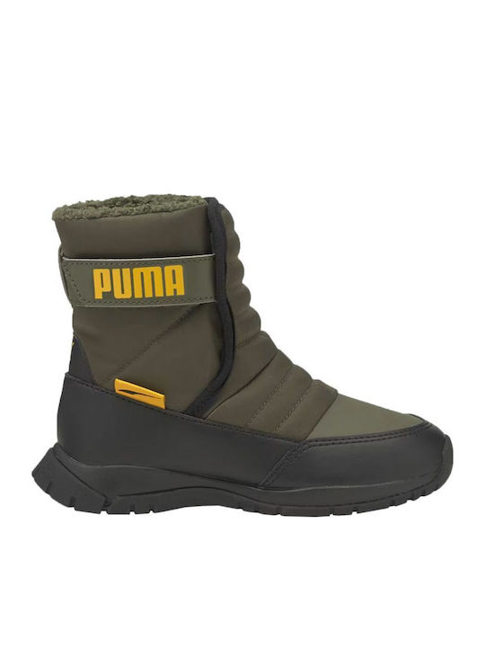 Nieve Boot Παιδικά Μποτάκια Χιονιού με Σκρατς Χακί