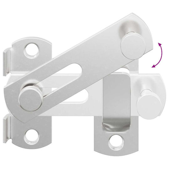 Metal Door Lock 423 Pcs Silver 70 x 8 mm Steel 864754 Silver