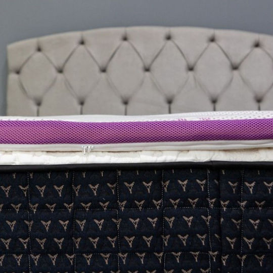 Como felt & wadding producers Mattress Topper Lavander Single Foam with Removable Cover 90x190x4cm