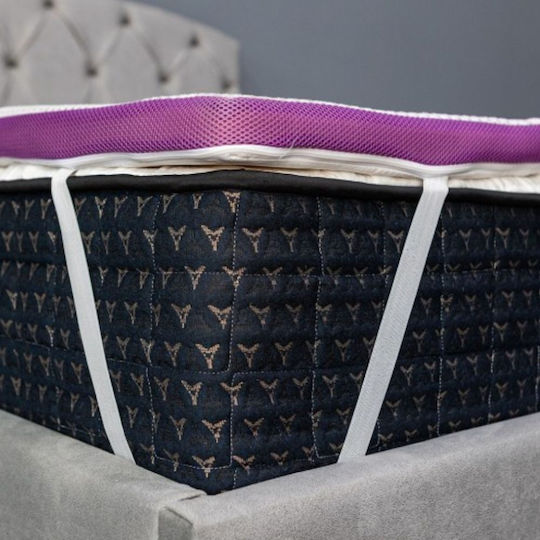 Como felt & wadding producers Mattress Topper Lavander Single Foam with Removable Cover 90x190x4cm