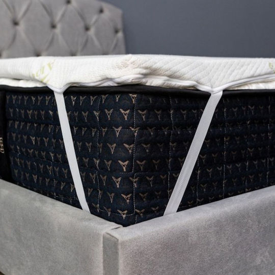 Como felt & wadding producers Mattress Topper Single Foam Infused with Aloe & Removable Cover 90x190x4cm
