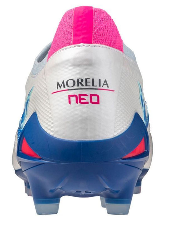 Mizuno Morelia Neo Iv Beta Japan Футболни Обувки с Бутони Сребристи