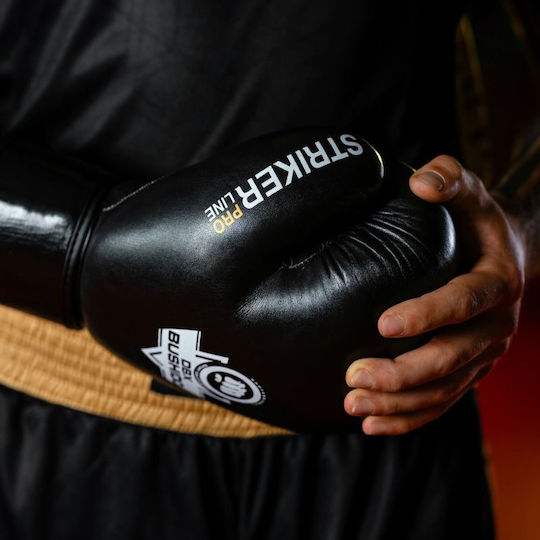 DBX Bushido Mănuși de Box din Piele pentru Competiție Negre