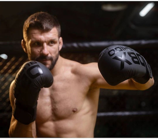 DBX Bushido Boxing Gloves made of Synthetic Leather for Match Black