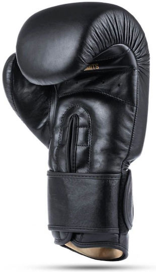 DBX Bushido Mănuși de Box din Piele pentru Competiție Negre